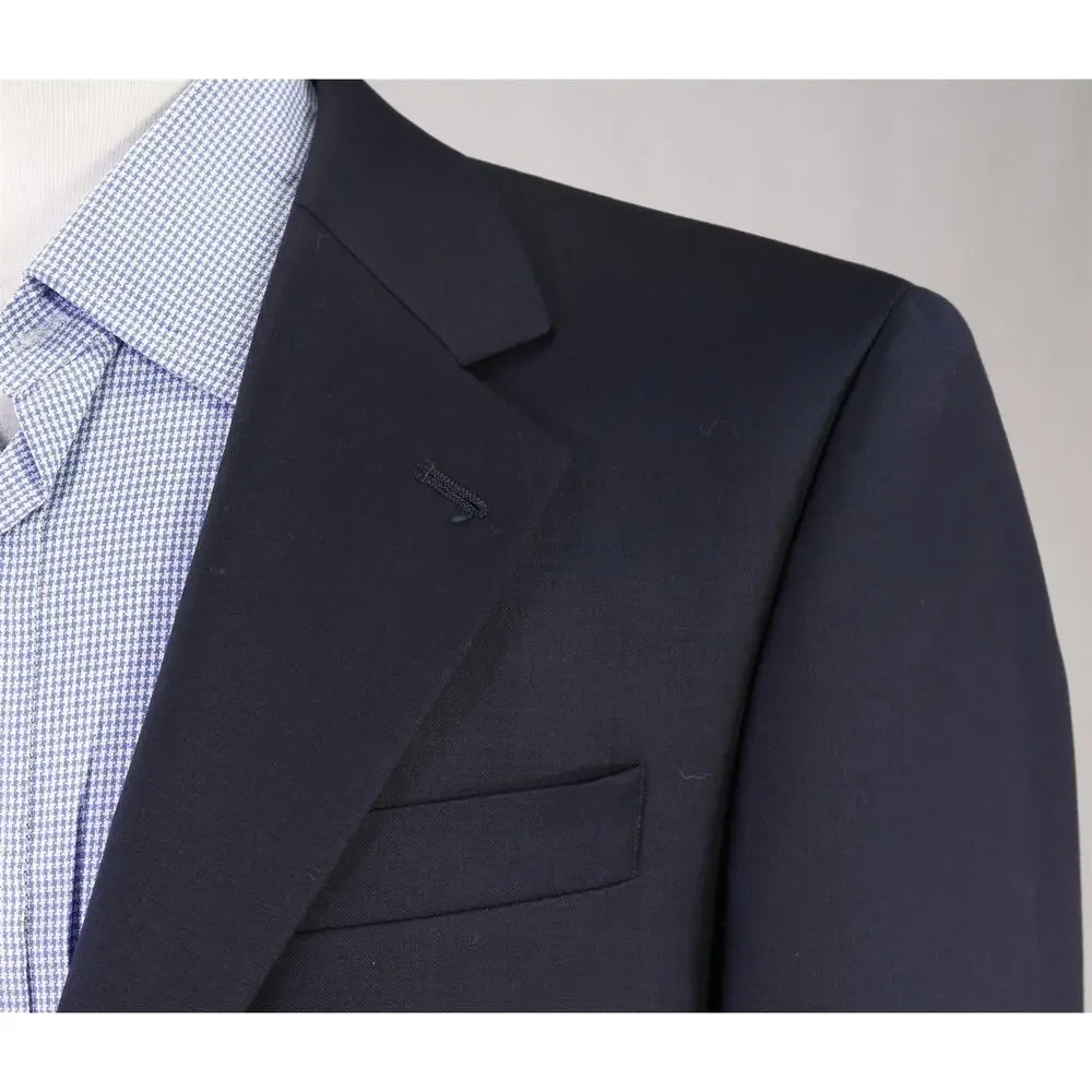 Lauren Ralph Lauren Navy Blue Gold Metal Buttons 2-Btn Wool Blazer Jacket 38S